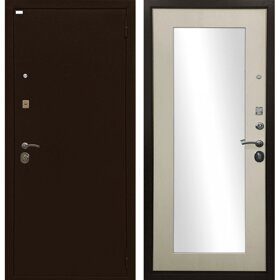 Входная дверь Ратибор Оптима 3К с зеркалом (Лиственница беж)